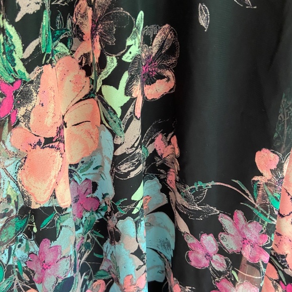 LADIES WOMEN  XL MULTI COLOR BLUE PINK BLACK DRESS - Picture 4 of 5